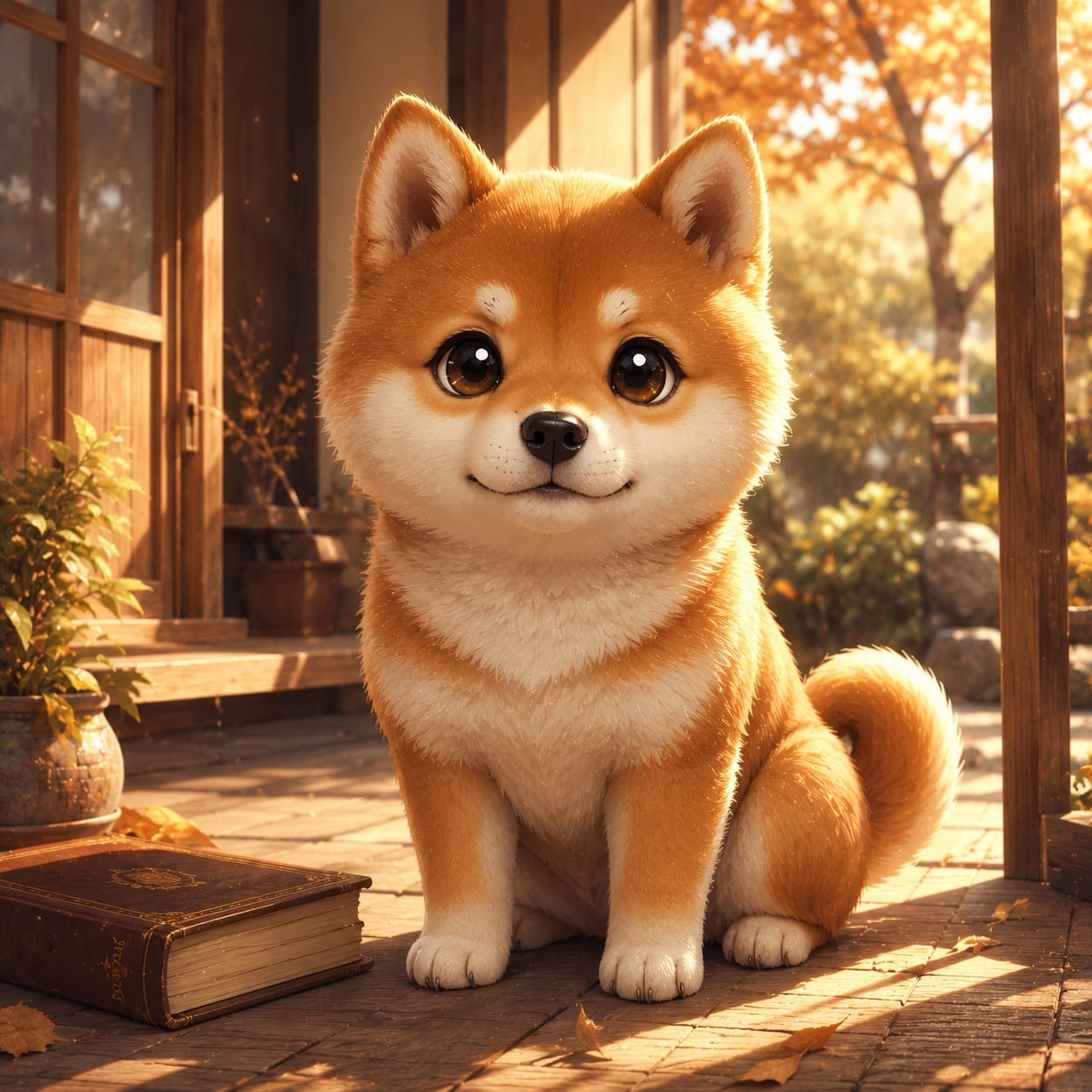 小春日の柴犬